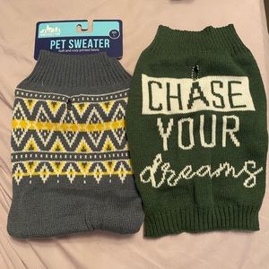 2 Dog Sweaters Size L